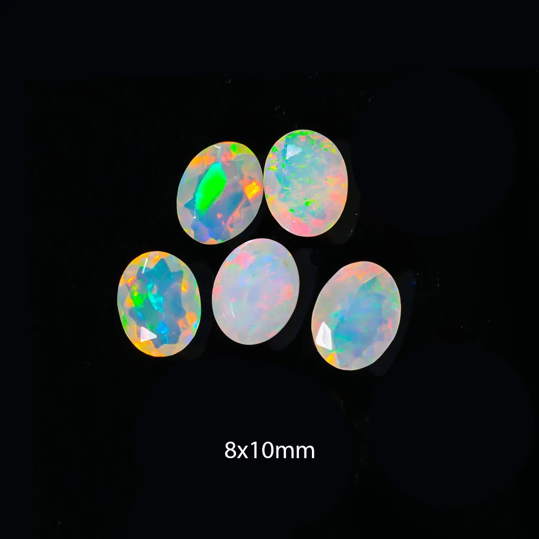 

TBJ Natural ethiopian colorful opal oval 8*10mm top quality natural precious gemstones for 925 sterling silver DIY jewelry