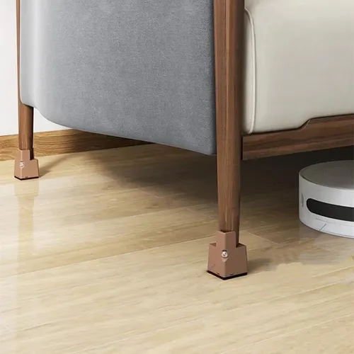 Imagen 2 del producto Elevadores de patas ajustables para muebles, almohadillas para pies de cama redondas y cuadradas de alta resistencia, abrazadera de tornillo para sofá, mesa y silla, 4 Uds.