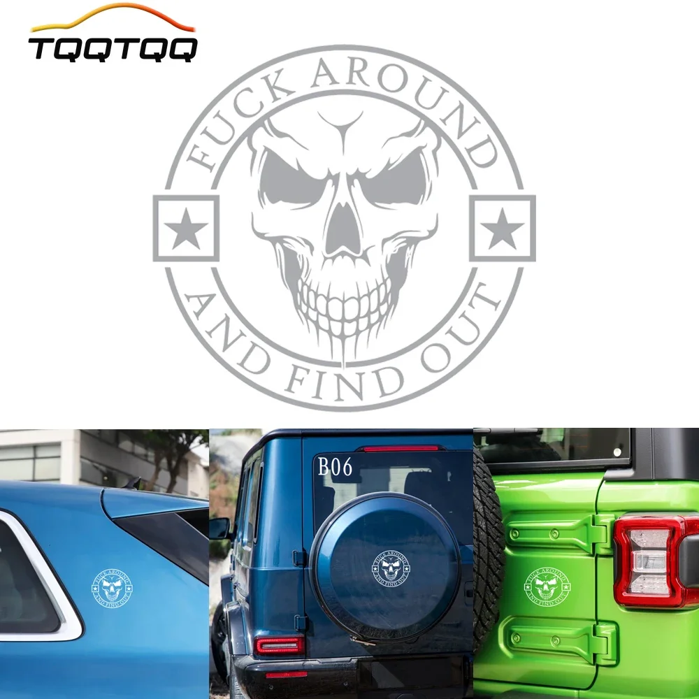 

TQQTQQ 1Pcs Skull Flag Trucak Decal Stickers, Truck Vinyl Decal, Car Decal for Men, Truck, Car, Wall, Window