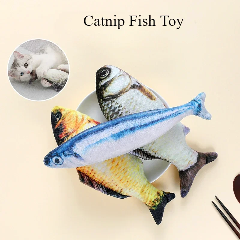 Pet Plush Carp Autumn Knife Fish Carp Simulation Fish Shape Including Catnip Toys Pet Supplies