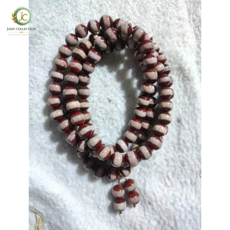Scale Texture Red First-Line Pharmacist round 108 PCs Buddha Rosary AgateBeads 10mm Necklace