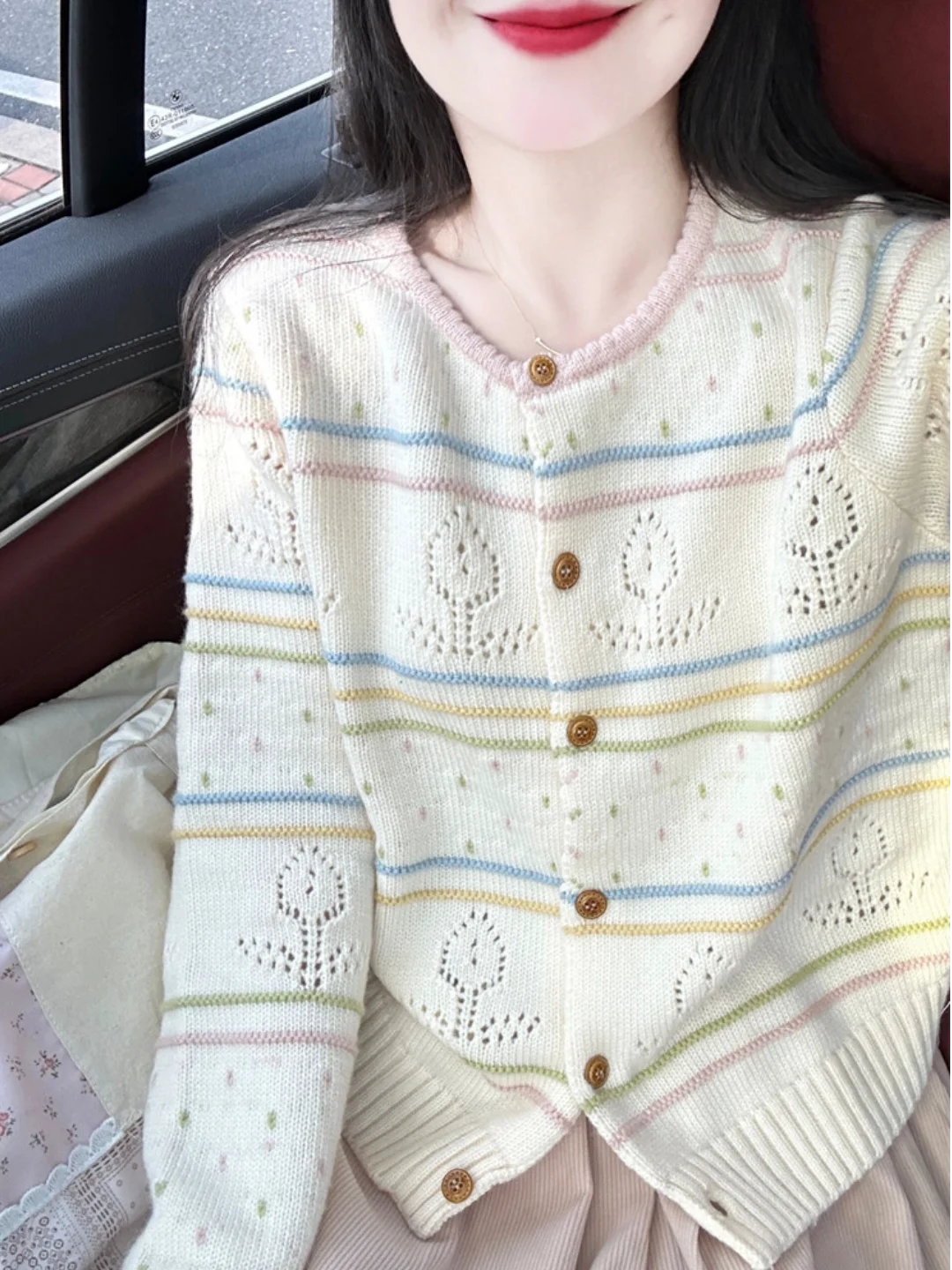 Ladies Knitted Sweater Cardigan Spring Autumn Winter New Lazy Korean Style Outerwear Innerwear Top Medium Softness Long Sleeve
