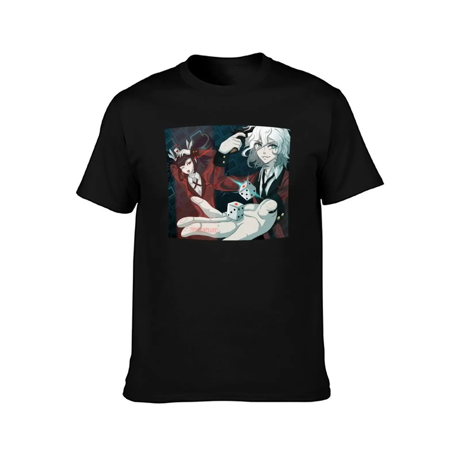 Nagito Komaeda and Celestia Ludenberg - Kakegurui T-Shirt Basic Plain Tee for Spring and Summer T-Shirt