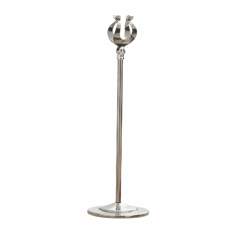 

U Shape Desktop Display Stand Creative Stable Base Menu Standing Holder Silver Minimalism Place Card Holder Table Accessories