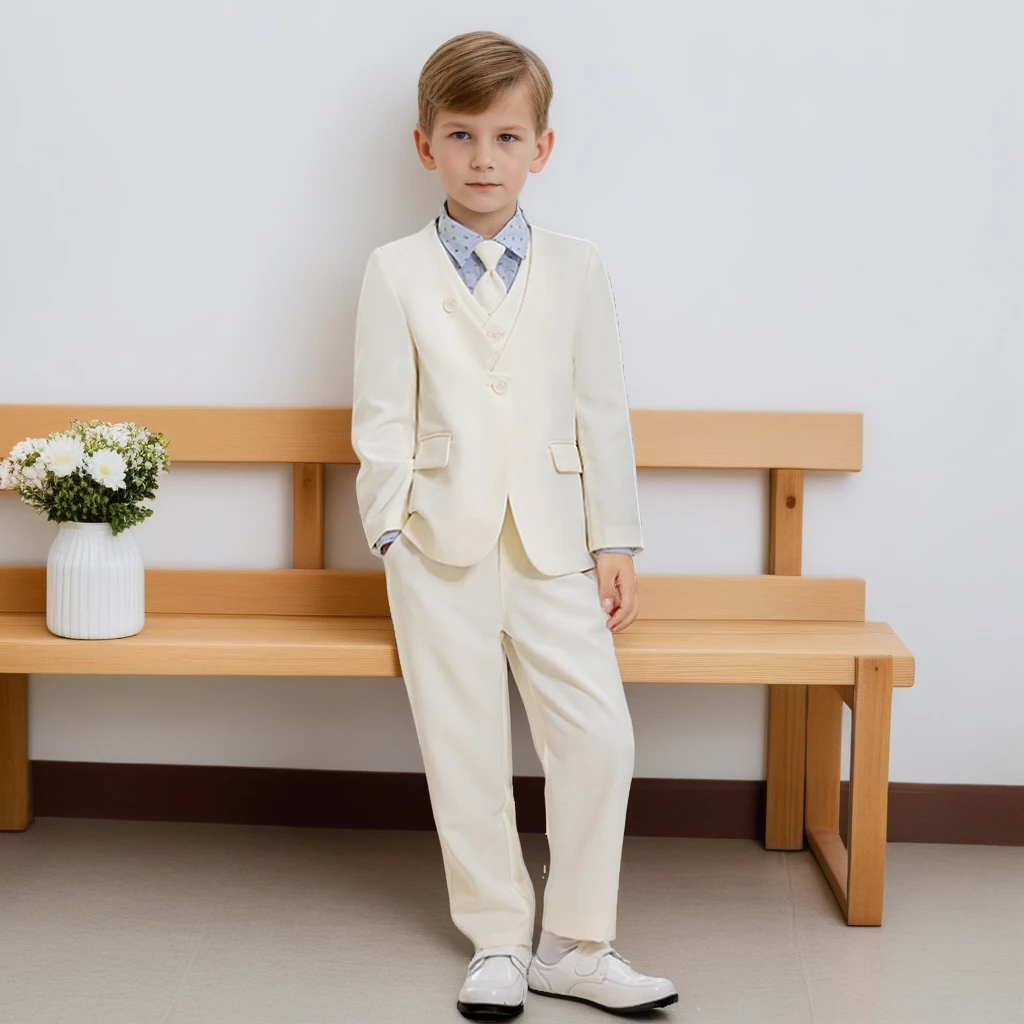 

Костюмы для мальчиков, блейзер, комплект в британском стиле, детский смокинг для выступлений на фортепиано, официальный наряд, осенний смокинг с цветочным узором для мальчиков на свадьбу, день рождения