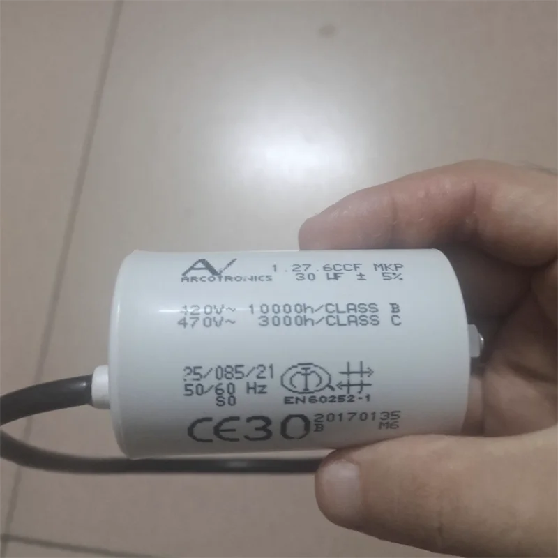 Imported starter capacitor AV Arcotronics 1.27.6CCF MKP 30UF 420V-470V