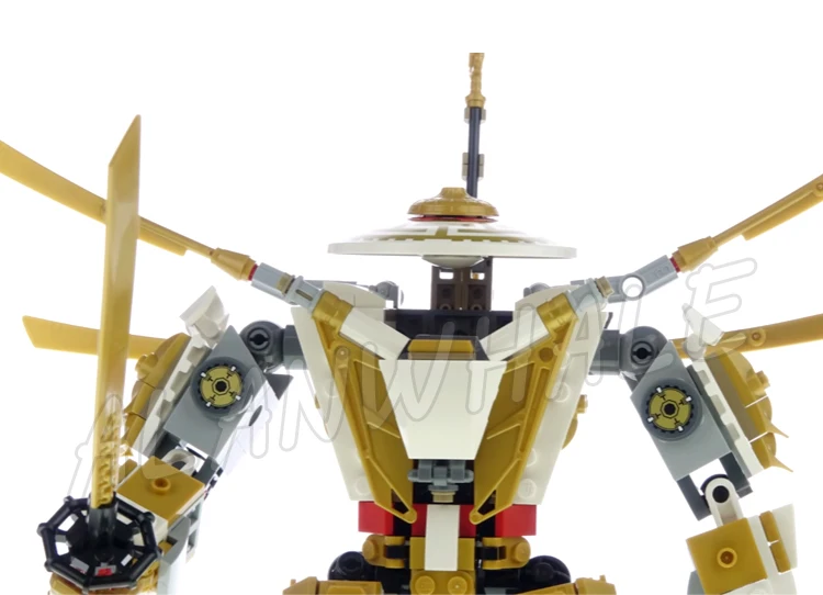 517pcs Shinobi Legacy Golden Mech Temple of Light Stone Army Scout 11492 Building Blocks Sets GIfts Compatible With Model