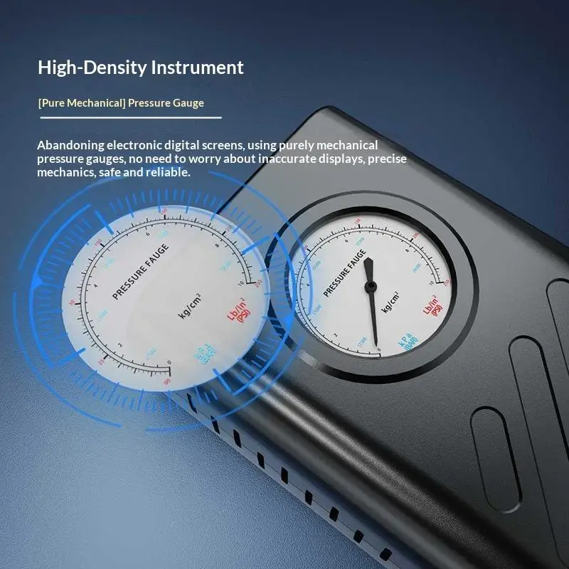 Wireless Portable Car Tire Inflator Accurate Pressure Gauge Fast Cold Inflation for RV Bike Camping Emergency