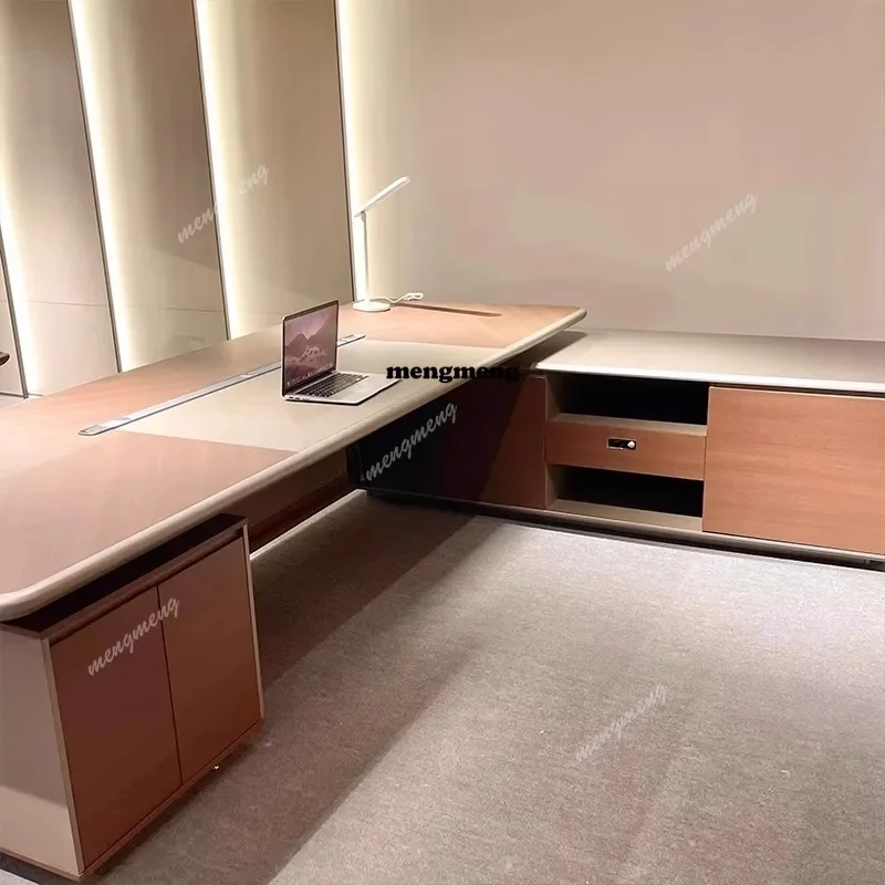 Best seller Modern Simple Solid Wood New Office Boss Table High End North American Black Walnut Customizable