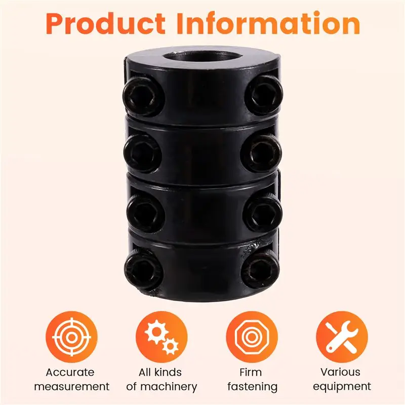 AT21-4PCS Double Split Shaft Collars Oxide Set Screw Style Double Split Setscrew Shaft Collar  Inner Diameter 20*40*15Mm