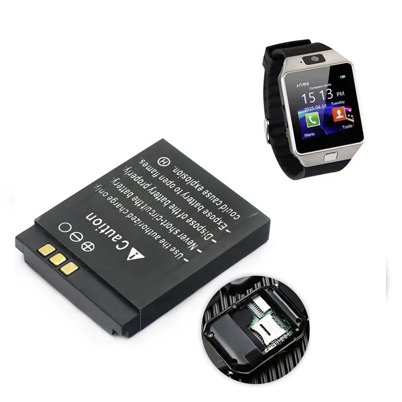 PURFIELD LQ-S1 3.7v 380mAh Smart Watch Battery Lithium Rechargeable Battery LQ-S1 Replacement for QW09 DZ09 W8 A1 X6 SmartWatch