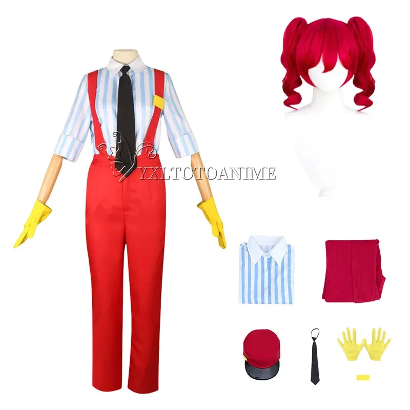 CyKasane Teto Cosplay Voicepeakk Uniformy Peruka Anime Diva Piosenkarka Teto Śliczny Czerwony Kucyk Kostium Damski Dziewczęcy Halloween Scena