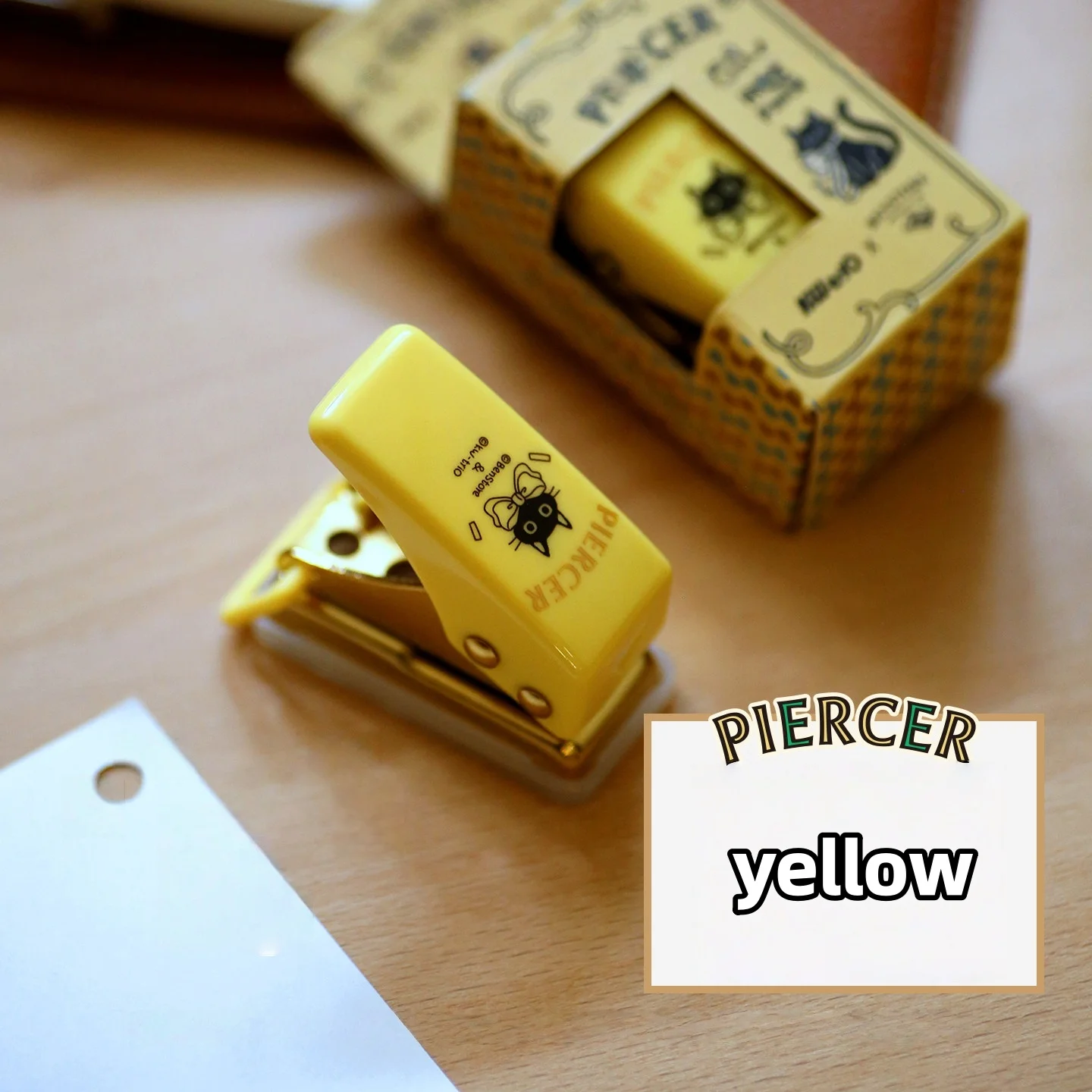 Mini-papier-/fotopuncher, draagbare enkele perforator, doe-het-zelf losbladige kern, geschikt voor kantoor, school en thuisgebruik