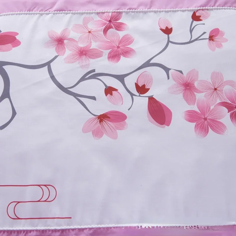 Peach Blossom Beauty Salon Bedding Set Tuina Massage Therapy Spa Bedskirt Stoolcover Pillowcase Duvet Cover 4pcs Sets