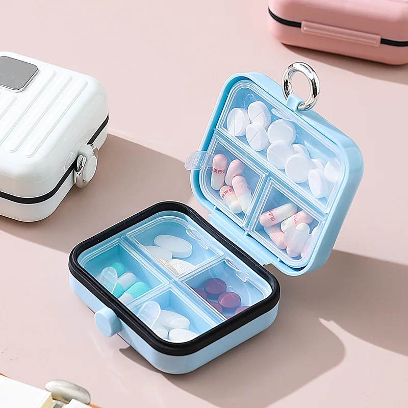 New Portable Drug Dispenser Mini Outdoor Travel Medicine Box Seven-Day Pill Dispenser Multi-purpose Jewelry Storage Container