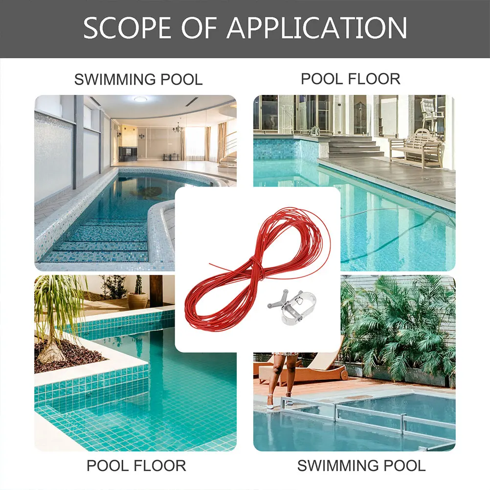 

1 Set Pool Cover Winch Kit Heavy Duty Steel Winch Aluminum Constructed Self-Locked Cable Tightener For Swimming Pool Safety