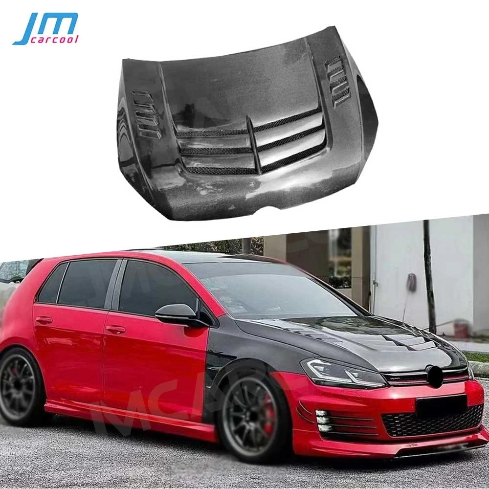 

Carbon Fiber Front Hood Engine Cover for Volkswagen Golf 7 7.5 2014-2021 FRP Engine Bonnets Body Kits Car Accessories