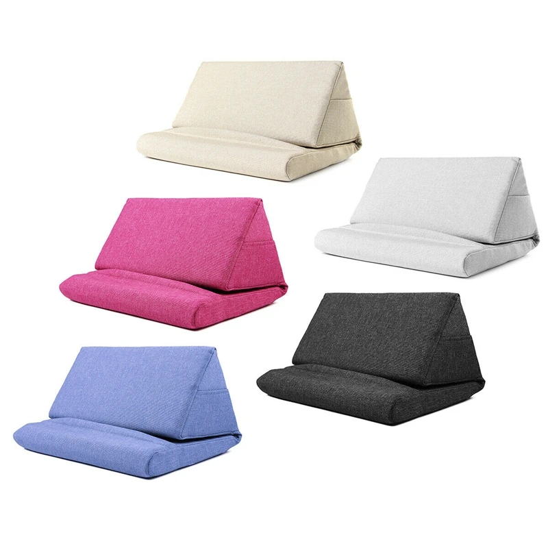 Portable Laptop Tablet Pouch Storage Foldable Tablet Pillow For Ipad Stand Holder Foam Lap Rest Cushion Home Office