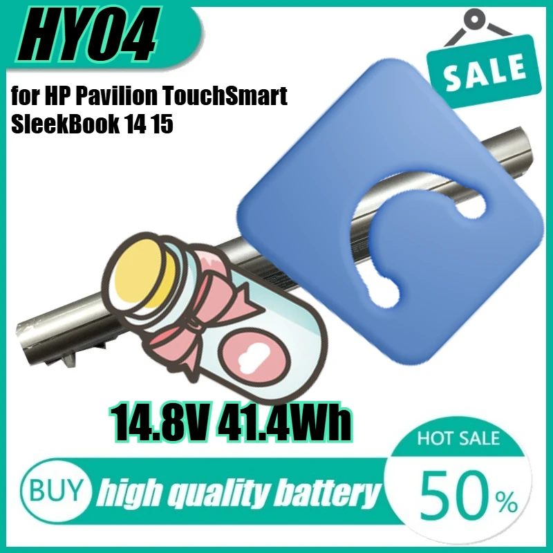 

14.8V 41.4Wh HY04 Laptop Battery for HP Pavilion TouchSmart SleekBook 14 15 HSTNN-IB4U HSTNN-YB4U