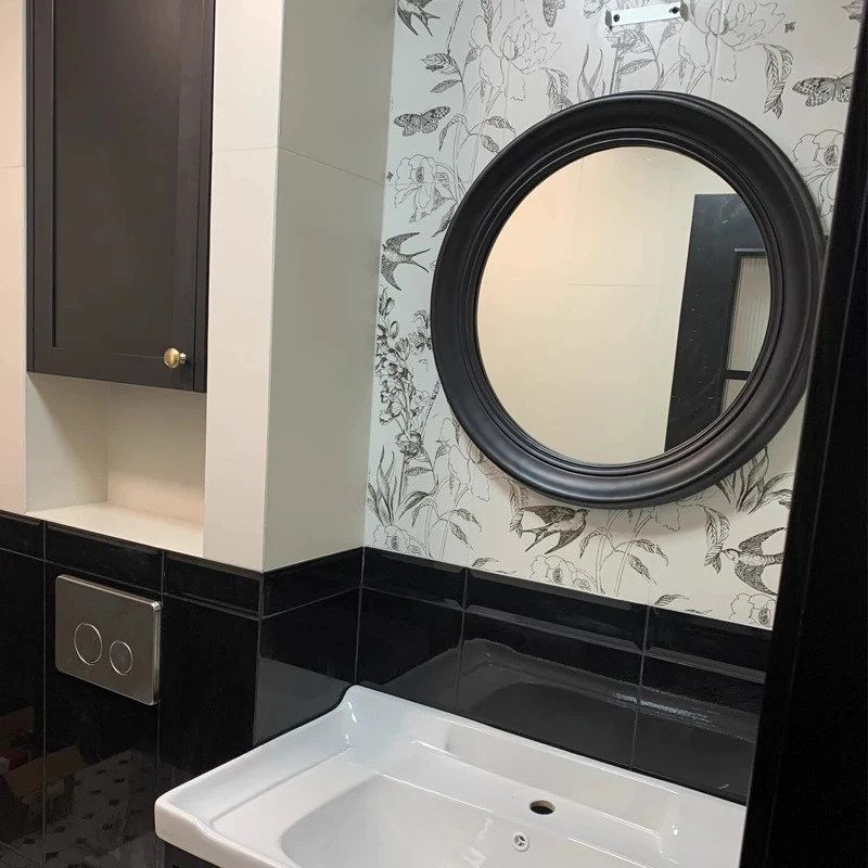 Modern Chinese Round Full Body Mirror Wall Mounted Decorative Mirrors Bathroom Fixtures and Accessories Moisture Proof Mirror