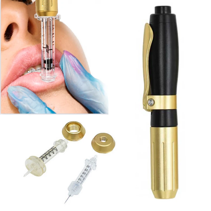 2 In 1 Hyaluron Pressurized Pen Lip Filler Injections Hyaluronic Acid Tools Hialuron Pen Professional 0.3 & 0.5ml Ampoules Heads