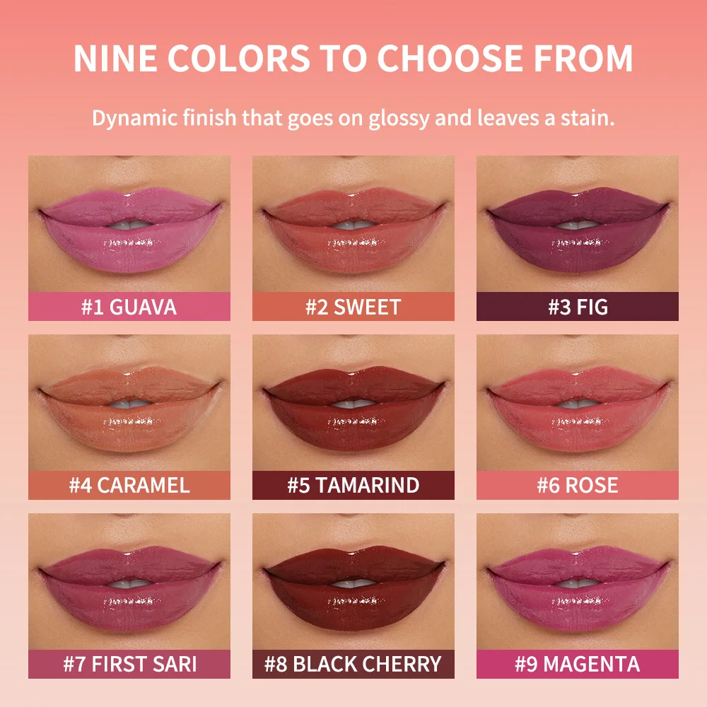 ลิปออยล์ Lakerain Kulfée 9 สี บำรุงริมฝีปาก ชุ่มชื้นยาวนาน ลิปกลอสเนื้อไม่เหนียวเหนอะหนะ เรียบลื่น ให้ความชุ่มชื้นอย่างล้ำลึก ลิปกลอสเนื้อออยล์สำหรับแต่งหน้า