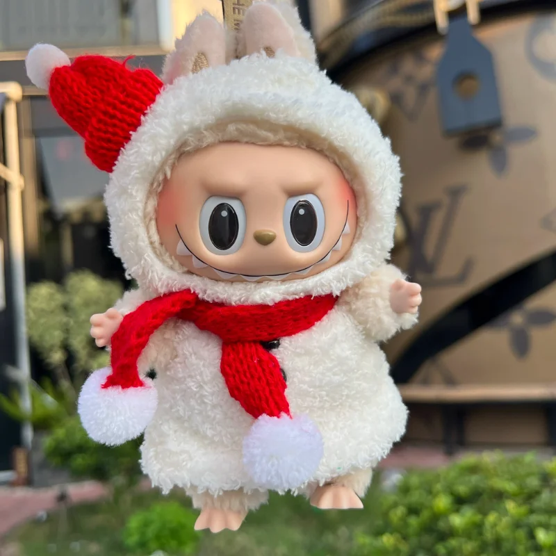 

For Clothing 17cm Labubu Clothes Heartbeat Macaron Vinyl Labubu Doll Clothes For Changing Or Changing Other Cotton Dolls Clothes
