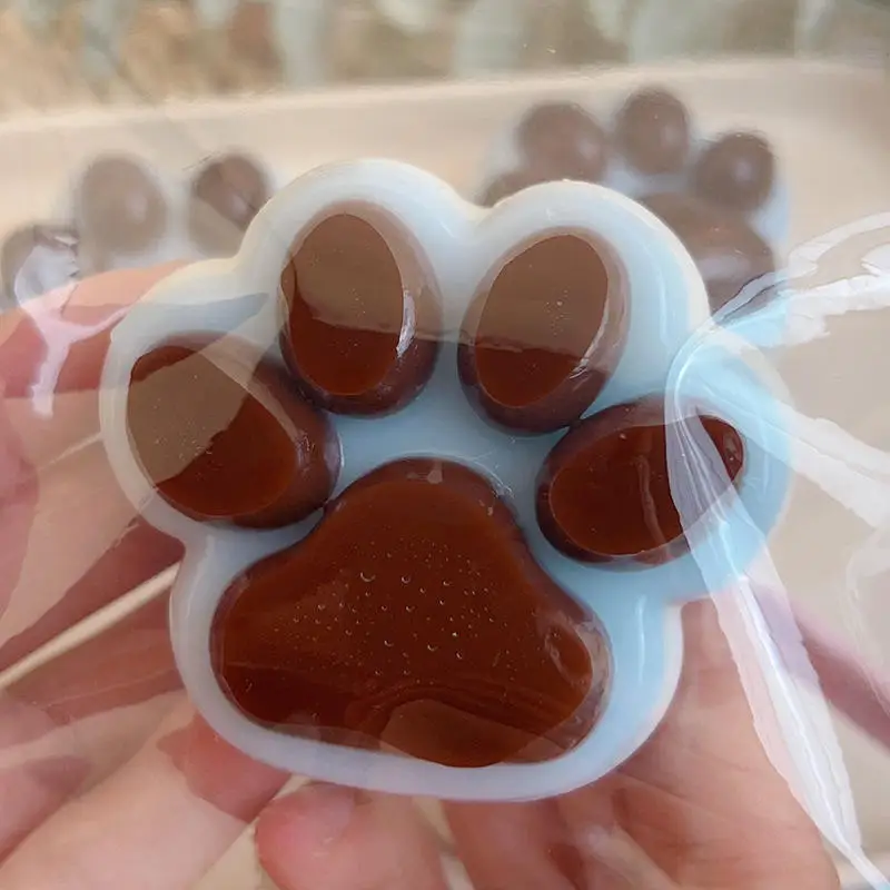 Squishy Squeeze Toy Slow Rising Cat Paw Anti Stress Relief Fidget Toys for Kids Adults Soft Silicone Sensory Gift Hand Toy