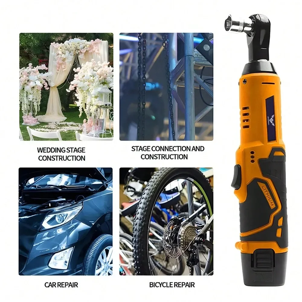 

Rechargeable Cordless Electric Wrench Set, USB LithiumIon Battery Powered, With LED Work Light, MultiFunction Interchangeable H