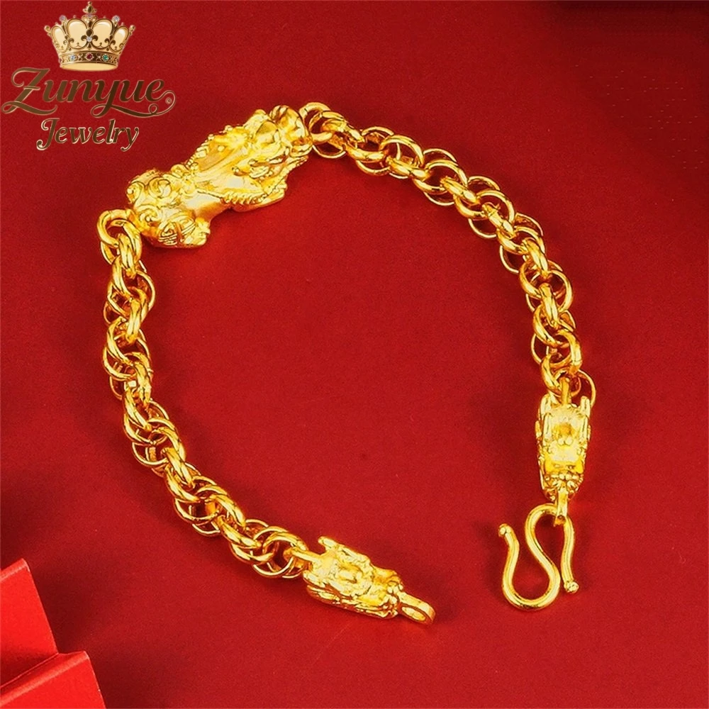 

Sand Gold Three-Dimensional PI Xiu Bracelet Luxury Quality Jewelry Best Selling Handicraft Fashion Jewelry Exquisite Charms Gift