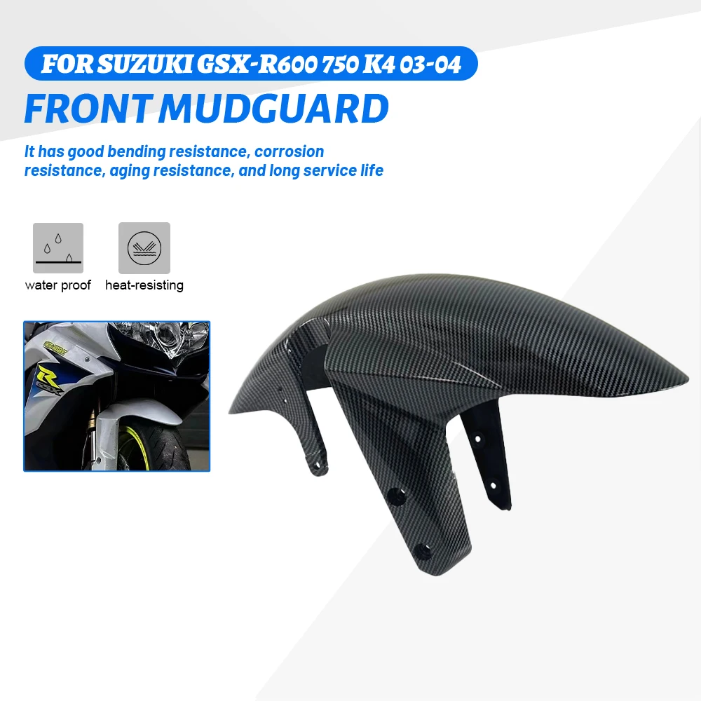 For Suzuki GSX-R600 GSX-R750 GSXR 600 GSXR 750 K4 2003 2004 Front Wheel Hugger Fender Mudguard Mud Splash Guard Fairing Carbon