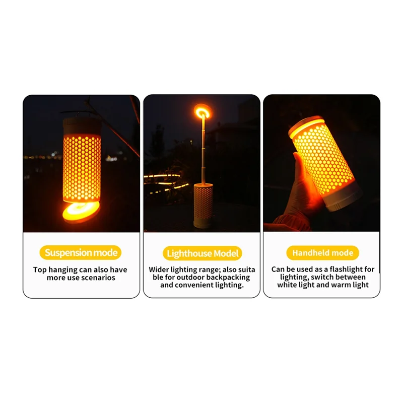 

A02M-LED Camping Light USB Rechargeable Lamp Ambient Fill Light Outdoor Hanging Camping Lantern Atmosphere Lantern