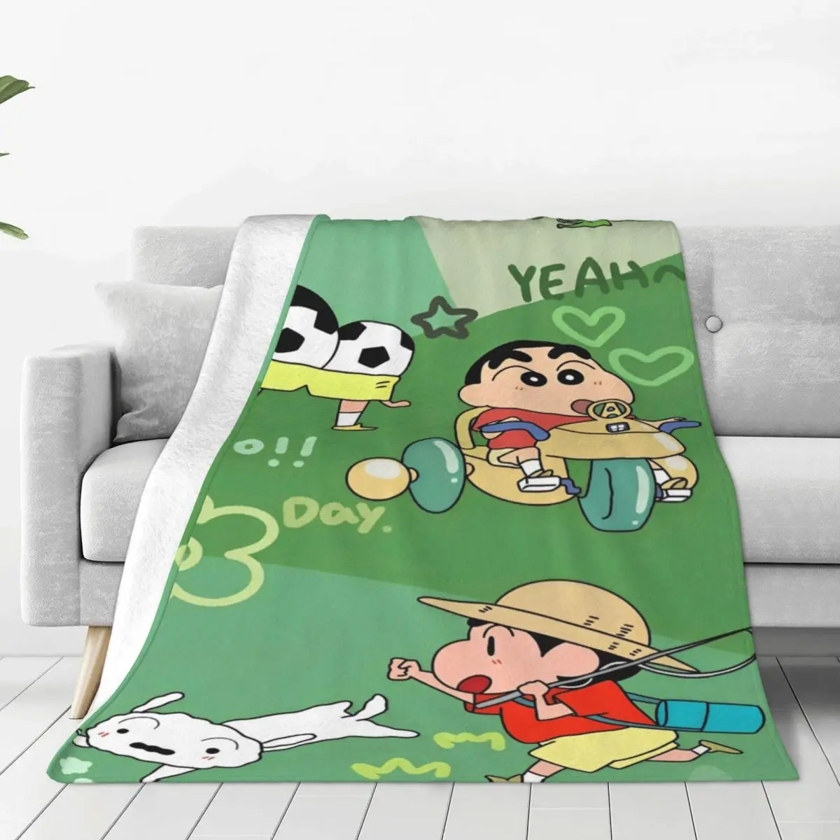 Crayons Shin-chans Blanket Quality Soft Throw Blanket Winter Picnic Bedroom Funny Bedspread