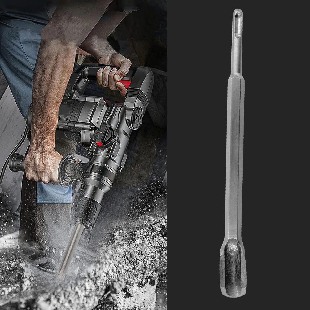 Round Shank Carbide Chisel SDS Plus Hammer Drill Chisel Point Groove Gouge Flat Chisel for Masonry Concrete Brick Stone