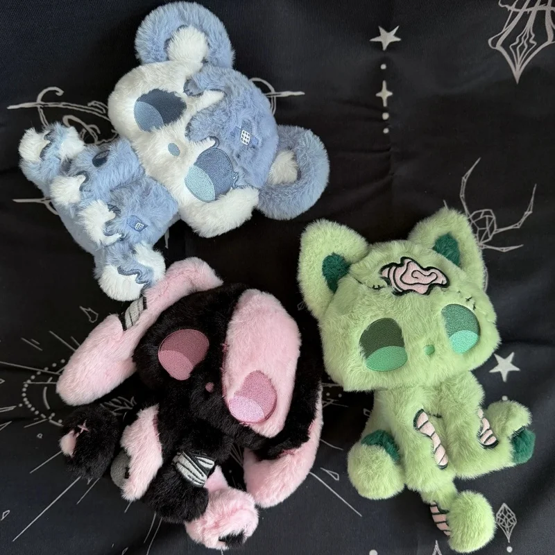 Gothic Cartoon Plush Doll Cute Stuffed Animal Toy Unique Soft Fluffy Collectible Gift For Anime Fans Home Desktop Decoration