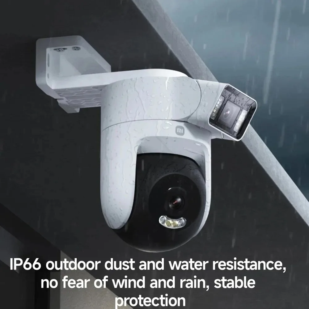Original Xiaomi Smart Outdoor Camera 4 Dual Camera Edition 3K 5MP+5MP PTZ WiFi 6 IP66 Full Color Night Vision Two-Way Audio CN