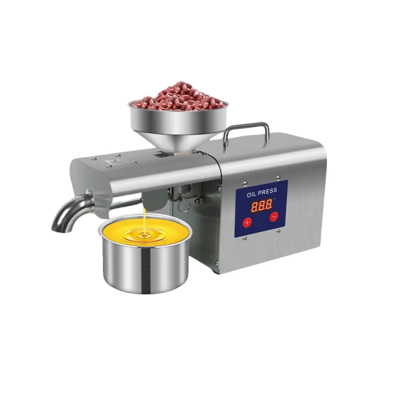 304 stainless steel intelligent hot and cold double press oil press, nut oil press