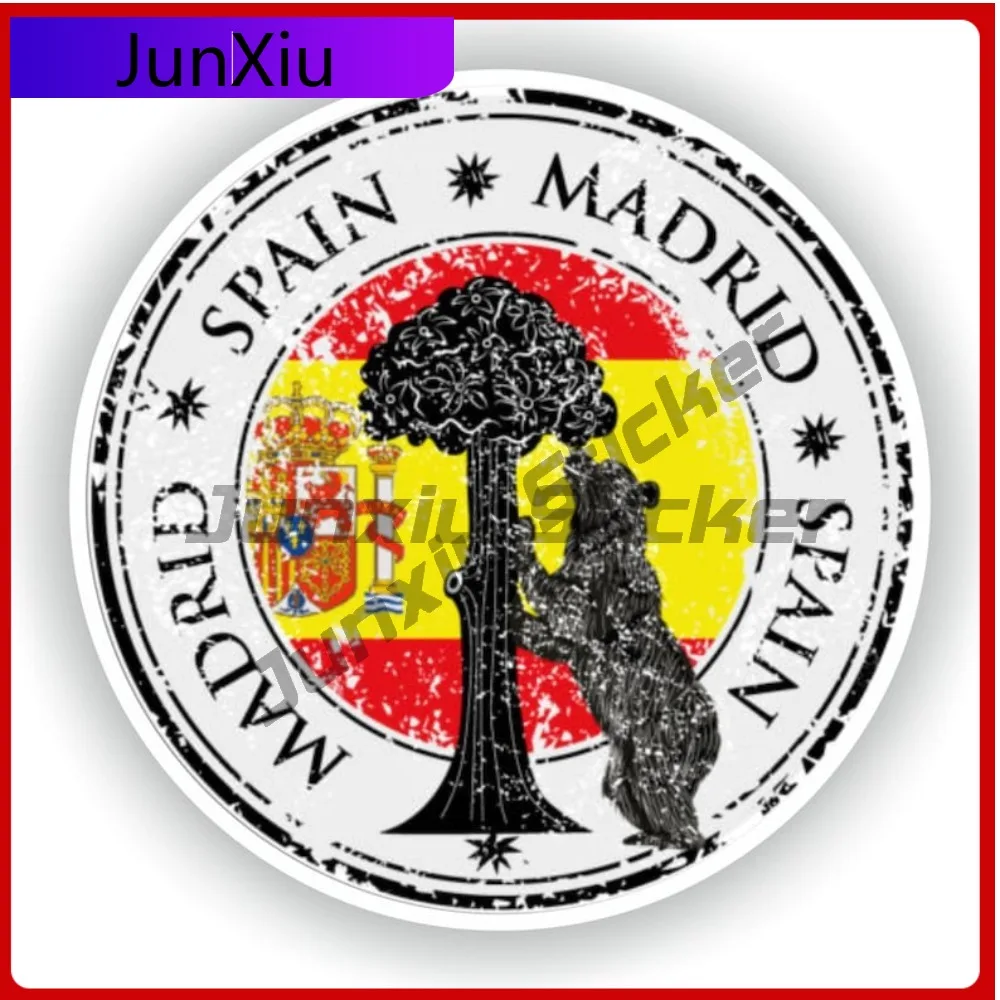 

Madrid Seal Round Flag Personalized Vehicle Decor Commonly Used On Bumpers Rear Windows And Trunks