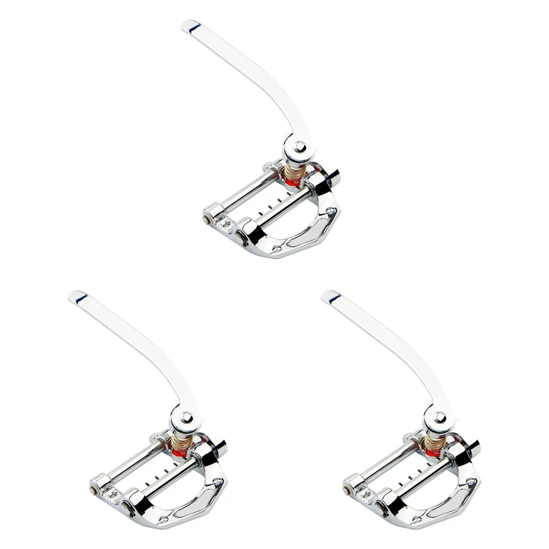 

3X Guitar Vibrato Tailpiece Tremolo Flat Top Body Tremolo Unit Vibrato Bridge For Tele, SG, LP, Electric Guitars(Silver)