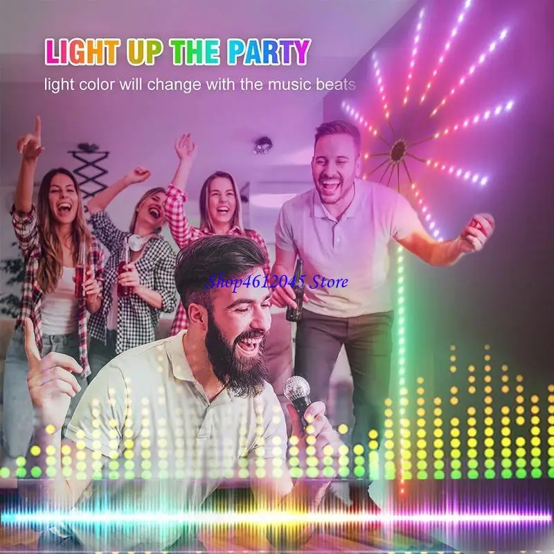 

L69A Colorful Storefront Rhythm Music Light Christmas LED Strip Light Lamp