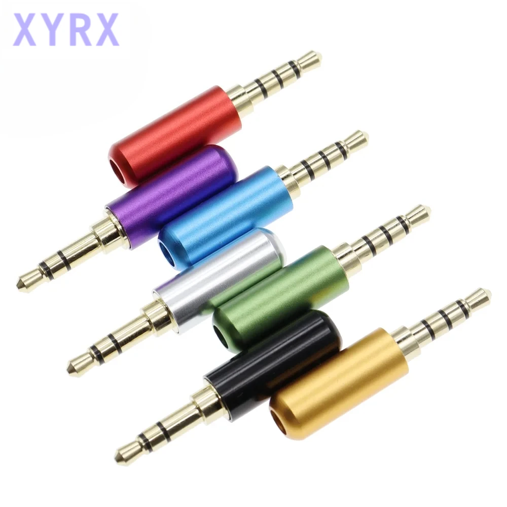 In spot 5PCS 3.5MM Audio Connector 3/4 Poles Headphone Jack Male Plug Earphone Repair Cable Solder Wire DIY AUX 3.5 Jack Adapter