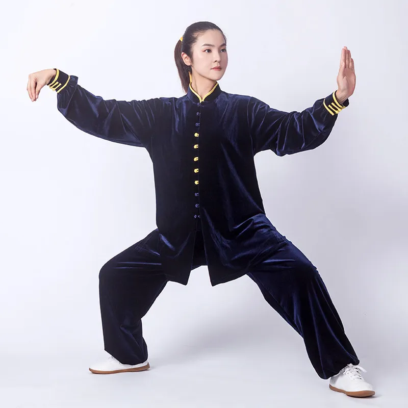 Martial Arts Tai Ji Suit Women's Clothing 2026 New High-End Velvet Spring and Autumn Shadowboxing Exercise Men Winter Thickening