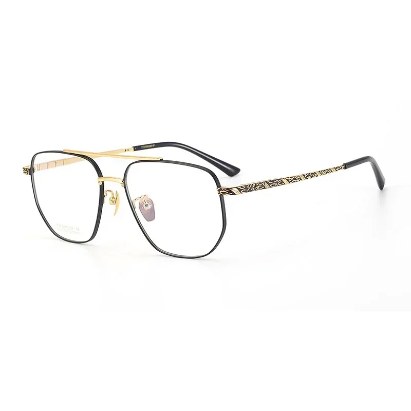 

Очки Ollymurs: высококачественные, ретро, многоугольные, с двойной перемычкой, титановые, мужские, для коррекции зрения, модель 91009