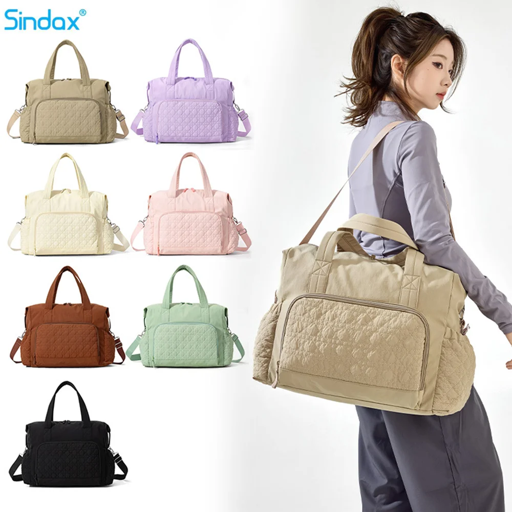 

Женская ручная сумка, модная дорожная сумка большой вместимости, сумка через плечо для сухого и влажного разделения, спортивная сумка для йоги, сумка для мамы для ежедневного использования