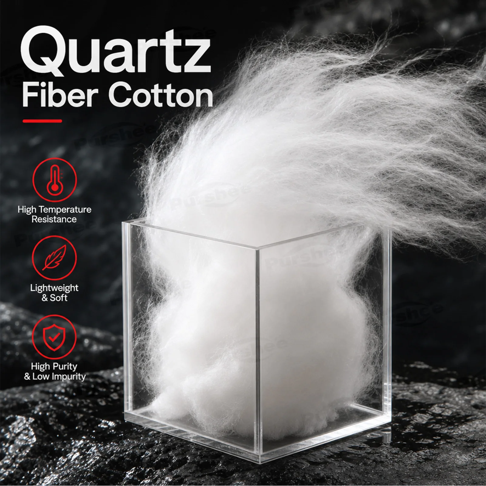 High Purity Quartz Fiber Cotton High Temperature Resistant Quartz Glass Wool Lab Gas Chromatography Catalyst Filler