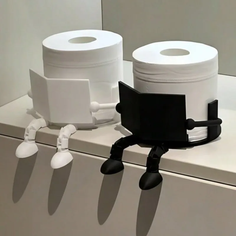 3D-gedruckter Toilettenpapierhalter – kreativer Lesebegleiter-Rollen-Taschentuchständer, niedliches Desktop-Ornament-Spielzeug für das Wohnzimmer im Badezimmer