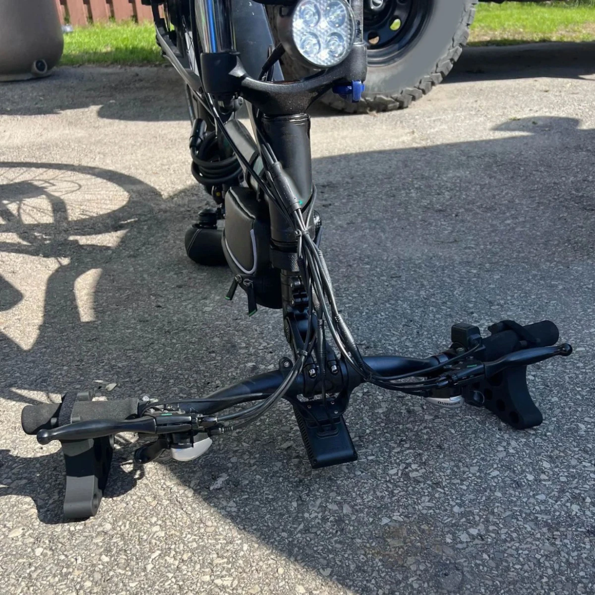 لصيانة الدراجات 2 قطعة قوس المقود إصلاح الدراجة مع الأشرطة القابلة للتعديل دعامات الاستقرار الإعداد السريع #4