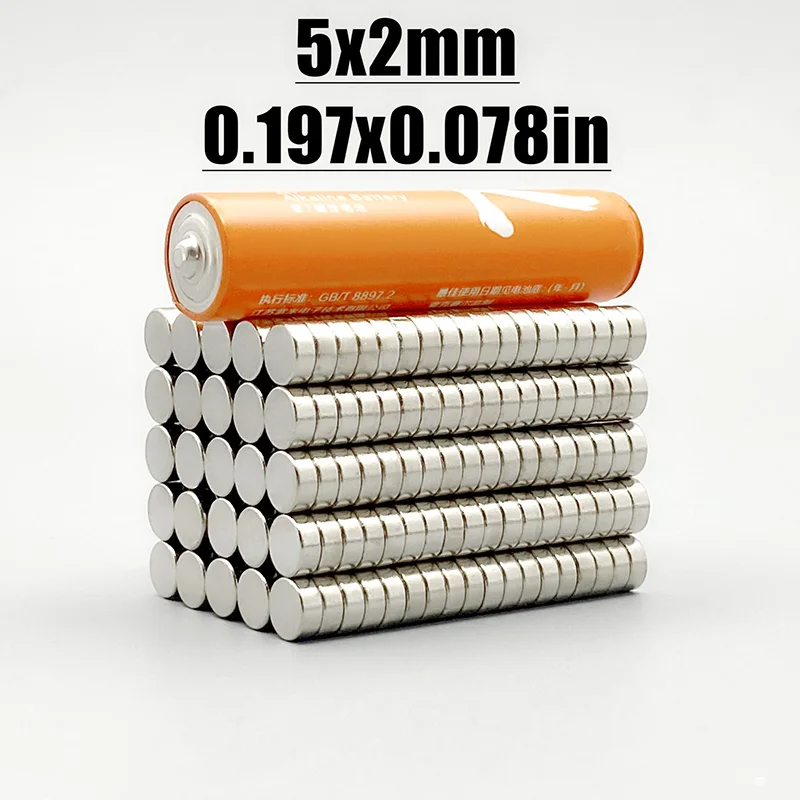 50-2000pcs 5x2mm Magnet Neodymium Magnet N35 NdfeB Permanent Magnetic Imanes Fridge Diy Magnets Round Shape 5*2 Magnet Accessory