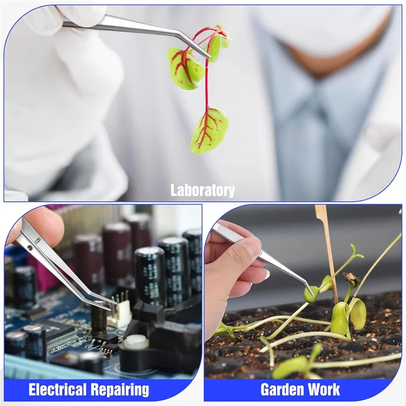 

SHGO-Пинцет из нержавеющей стали с изогнутым зубчатым кончиком, длинный пинцет 6 дюймов для рукоделия, для рукоделия