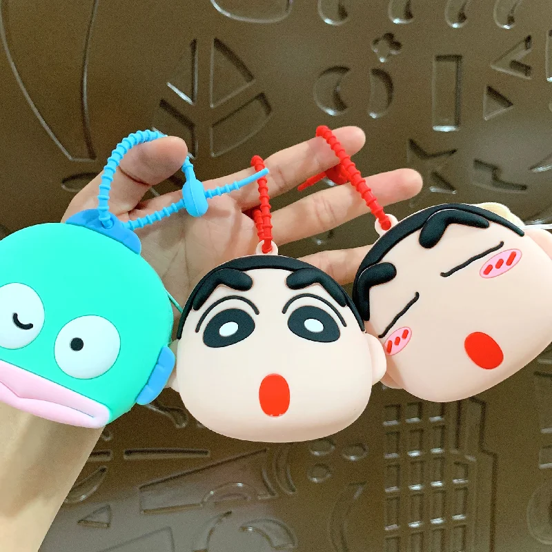 クレヨンしんちゃん アニメ キーホルダー マーマン ハントン シリコンフィギュア イヤホン収納ポーチ ミニコインパース チャーム ギフト